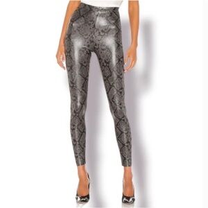 7 For All Mankind Snake Print Faux Leather Leggings - Size XS